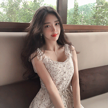 로맨틱 레이스 쉬폰 드레스